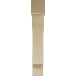 Ekena Millwork - BKTUR0756X46X46LEC05RCPR - Timberthane Faux Wood Legacy Style Bracket w/ Offset Brace, Block Ends, 7 1/2"W x 46"D x 46"H, Primed Tan