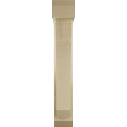 Ekena Millwork - BKTUR0352X14X22LEC06RCPR - Timberthane Faux Wood Legacy Style Bracket w/ Offset Brace, Slat Ends, 3 1/2"W x 14"D x 22"H, Primed Tan