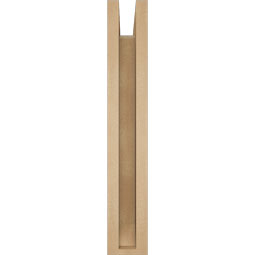 Ekena Millwork - BKTUR0352X14X22LEC06RCPR - Timberthane Faux Wood Legacy Style Bracket w/ Offset Brace, Slat Ends, 3 1/2"W x 14"D x 22"H, Primed Tan