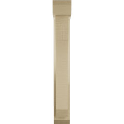 Ekena Millwork - BKTUR0352X14X26LEC06RCPR - Timberthane Faux Wood Legacy Style Bracket w/ Offset Brace, Slat Ends, 3 1/2"W x 14"D x 26"H, Primed Tan