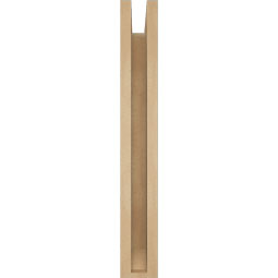 Ekena Millwork - BKTUR0352X14X26LEC06RCPR - Timberthane Faux Wood Legacy Style Bracket w/ Offset Brace, Slat Ends, 3 1/2"W x 14"D x 26"H, Primed Tan