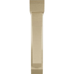 Ekena Millwork - BKTUR0352X16X20LEC06RCPR - Timberthane Faux Wood Legacy Style Bracket w/ Offset Brace, Slat Ends, 3 1/2"W x 16"D x 20"H, Primed Tan