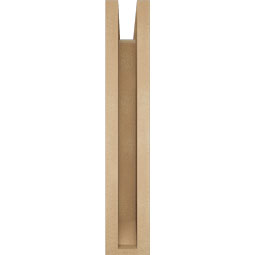 Ekena Millwork - BKTUR0352X16X20LEC06RCPR - Timberthane Faux Wood Legacy Style Bracket w/ Offset Brace, Slat Ends, 3 1/2"W x 16"D x 20"H, Primed Tan