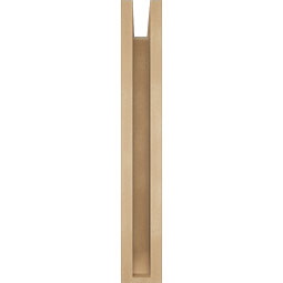 Ekena Millwork - BKTUR0352X16X24LEC06RCPR - Timberthane Faux Wood Legacy Style Bracket w/ Offset Brace, Slat Ends, 3 1/2"W x 16"D x 24"H, Primed Tan