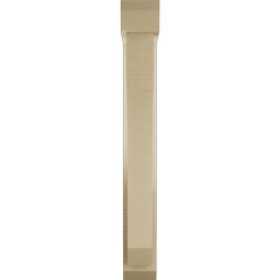 Ekena Millwork - BKTUR0352X16X28LEC06RCPR - Timberthane Faux Wood Legacy Style Bracket w/ Offset Brace, Slat Ends, 3 1/2"W x 16"D x 28"H, Primed Tan