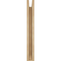Ekena Millwork - BKTUR0352X16X28LEC06RCPR - Timberthane Faux Wood Legacy Style Bracket w/ Offset Brace, Slat Ends, 3 1/2"W x 16"D x 28"H, Primed Tan