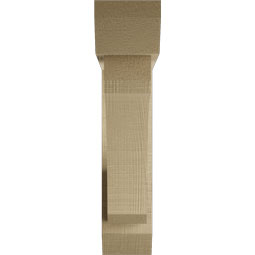 Ekena Millwork - BKTUROLEC22 - Timberthane Rough Cedar Faux Wood Legacy Slat Bracket w/ Offset Brace