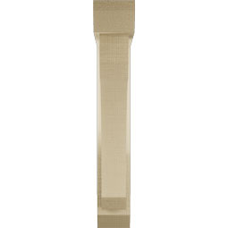 Ekena Millwork - BKTUR0352X18X22LEC06RCPR - Timberthane Faux Wood Legacy Style Bracket w/ Offset Brace, Slat Ends, 3 1/2"W x 18"D x 22"H, Primed Tan