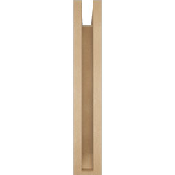 Ekena Millwork - BKTUR0352X18X22LEC06RCPR - Timberthane Faux Wood Legacy Style Bracket w/ Offset Brace, Slat Ends, 3 1/2"W x 18"D x 22"H, Primed Tan
