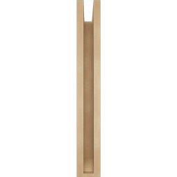 Ekena Millwork - BKTUR0352X18X26LEC06RCPR - Timberthane Faux Wood Legacy Style Bracket w/ Offset Brace, Slat Ends, 3 1/2"W x 18"D x 26"H, Primed Tan