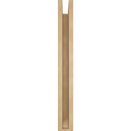Ekena Millwork - BKTUR0352X18X30LEC06RCPR - Timberthane Faux Wood Legacy Style Bracket w/ Offset Brace, Slat Ends, 3 1/2"W x 18"D x 30"H, Primed Tan
