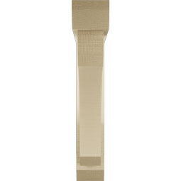Ekena Millwork - BKTUR0352X20X20LEC06RCPR - Timberthane Faux Wood Legacy Style Bracket w/ Offset Brace, Slat Ends, 3 1/2"W x 20"D x 20"H, Primed Tan