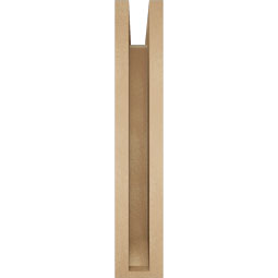 Ekena Millwork - BKTUR0352X20X20LEC06RCPR - Timberthane Faux Wood Legacy Style Bracket w/ Offset Brace, Slat Ends, 3 1/2"W x 20"D x 20"H, Primed Tan