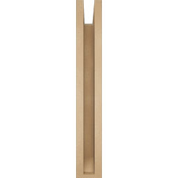 Ekena Millwork - BKTUR0352X20X24LEC06RCPR - Timberthane Faux Wood Legacy Style Bracket w/ Offset Brace, Slat Ends, 3 1/2"W x 20"D x 24"H, Primed Tan