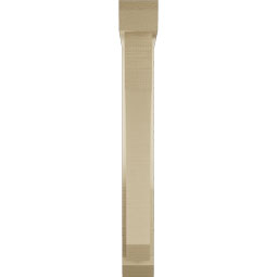 Ekena Millwork - BKTUR0352X20X28LEC06RCPR - Timberthane Faux Wood Legacy Style Bracket w/ Offset Brace, Slat Ends, 3 1/2"W x 20"D x 28"H, Primed Tan