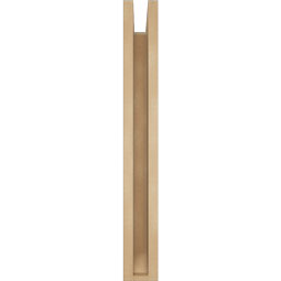Ekena Millwork - BKTUR0352X20X28LEC06RCPR - Timberthane Faux Wood Legacy Style Bracket w/ Offset Brace, Slat Ends, 3 1/2"W x 20"D x 28"H, Primed Tan
