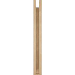 Ekena Millwork - BKTUR0352X20X32LEC06RCPR - Timberthane Faux Wood Legacy Style Bracket w/ Offset Brace, Slat Ends, 3 1/2"W x 20"D x 32"H, Primed Tan