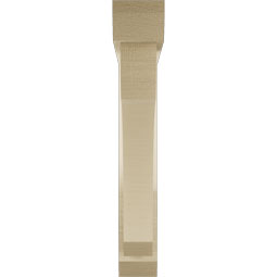 Ekena Millwork - BKTUR0352X22X22LEC06RCPR - Timberthane Faux Wood Legacy Style Bracket w/ Offset Brace, Slat Ends, 3 1/2"W x 22"D x 22"H, Primed Tan