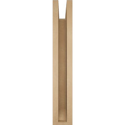 Ekena Millwork - BKTUR0352X22X22LEC06RCPR - Timberthane Faux Wood Legacy Style Bracket w/ Offset Brace, Slat Ends, 3 1/2"W x 22"D x 22"H, Primed Tan