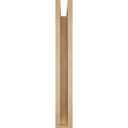 Ekena Millwork - BKTUR0352X22X26LEC06RCPR - Timberthane Faux Wood Legacy Style Bracket w/ Offset Brace, Slat Ends, 3 1/2"W x 22"D x 26"H, Primed Tan