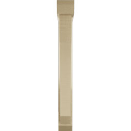 Ekena Millwork - BKTUR0352X22X30LEC06RCPR - Timberthane Faux Wood Legacy Style Bracket w/ Offset Brace, Slat Ends, 3 1/2"W x 22"D x 30"H, Primed Tan
