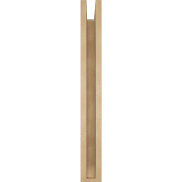 Ekena Millwork - BKTUR0352X22X30LEC06RCPR - Timberthane Faux Wood Legacy Style Bracket w/ Offset Brace, Slat Ends, 3 1/2"W x 22"D x 30"H, Primed Tan