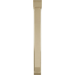 Ekena Millwork - BKTUR0352X22X34LEC06RCPR - Timberthane Faux Wood Legacy Style Bracket w/ Offset Brace, Slat Ends, 3 1/2"W x 22"D x 34"H, Primed Tan