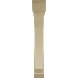 Ekena Millwork - BKTUR0352X24X24LEC06RCPR - Timberthane Faux Wood Legacy Style Bracket w/ Offset Brace, Slat Ends, 3 1/2"W x 24"D x 24"H, Primed Tan