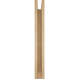 Ekena Millwork - BKTUR0352X24X28LEC06RCPR - Timberthane Faux Wood Legacy Style Bracket w/ Offset Brace, Slat Ends, 3 1/2"W x 24"D x 28"H, Primed Tan