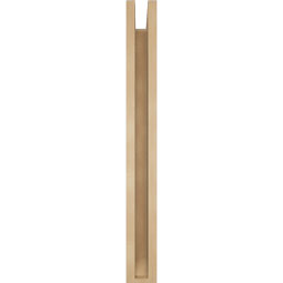 Ekena Millwork - BKTUR0352X24X32LEC06RCPR - Timberthane Faux Wood Legacy Style Bracket w/ Offset Brace, Slat Ends, 3 1/2"W x 24"D x 32"H, Primed Tan