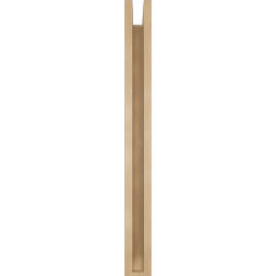 Ekena Millwork - BKTUR0352X24X36LEC06RCPR - Timberthane Faux Wood Legacy Style Bracket w/ Offset Brace, Slat Ends, 3 1/2"W x 24"D x 36"H, Primed Tan