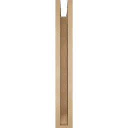 Ekena Millwork - BKTUR0352X26X26LEC06RCPR - Timberthane Faux Wood Legacy Style Bracket w/ Offset Brace, Slat Ends, 3 1/2"W x 26"D x 26"H, Primed Tan