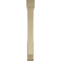 Ekena Millwork - BKTUR0352X26X30LEC06RCPR - Timberthane Faux Wood Legacy Style Bracket w/ Offset Brace, Slat Ends, 3 1/2"W x 26"D x 30"H, Primed Tan