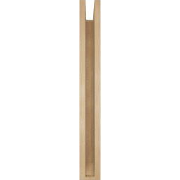 Ekena Millwork - BKTUR0352X26X30LEC06RCPR - Timberthane Faux Wood Legacy Style Bracket w/ Offset Brace, Slat Ends, 3 1/2"W x 26"D x 30"H, Primed Tan