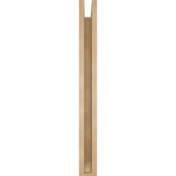 Ekena Millwork - BKTUR0352X26X34LEC06RCPR - Timberthane Faux Wood Legacy Style Bracket w/ Offset Brace, Slat Ends, 3 1/2"W x 26"D x 34"H, Primed Tan
