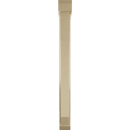 Ekena Millwork - BKTUR0352X26X38LEC06RCPR - Timberthane Faux Wood Legacy Style Bracket w/ Offset Brace, Slat Ends, 3 1/2"W x 26"D x 38"H, Primed Tan