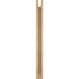 Ekena Millwork - BKTUR0352X26X38LEC06RCPR - Timberthane Faux Wood Legacy Style Bracket w/ Offset Brace, Slat Ends, 3 1/2"W x 26"D x 38"H, Primed Tan