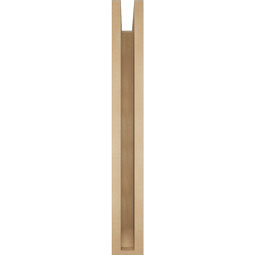 Ekena Millwork - BKTUR0352X28X28LEC06RCPR - Timberthane Faux Wood Legacy Style Bracket w/ Offset Brace, Slat Ends, 3 1/2"W x 28"D x 28"H, Primed Tan
