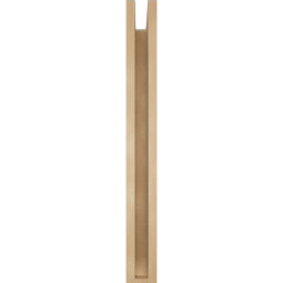 Ekena Millwork - BKTUR0352X28X32LEC06RCPR - Timberthane Faux Wood Legacy Style Bracket w/ Offset Brace, Slat Ends, 3 1/2"W x 28"D x 32"H, Primed Tan