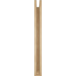 Ekena Millwork - BKTUR0352X28X36LEC06RCPR - Timberthane Faux Wood Legacy Style Bracket w/ Offset Brace, Slat Ends, 3 1/2"W x 28"D x 36"H, Primed Tan