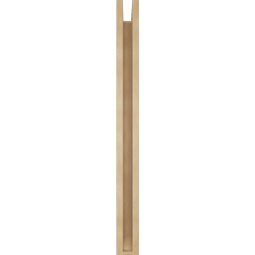 Ekena Millwork - BKTUR0352X28X40LEC06RCPR - Timberthane Faux Wood Legacy Style Bracket w/ Offset Brace, Slat Ends, 3 1/2"W x 28"D x 40"H, Primed Tan
