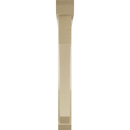 Ekena Millwork - BKTUR0352X30X30LEC06RCPR - Timberthane Faux Wood Legacy Style Bracket w/ Offset Brace, Slat Ends, 3 1/2"W x 30"D x 30"H, Primed Tan