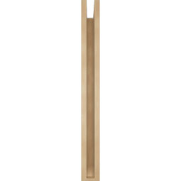 Ekena Millwork - BKTUR0352X30X34LEC06RCPR - Timberthane Faux Wood Legacy Style Bracket w/ Offset Brace, Slat Ends, 3 1/2"W x 30"D x 34"H, Primed Tan