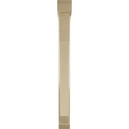 Ekena Millwork - BKTUR0352X30X36LEC06RCPR - Timberthane Faux Wood Legacy Style Bracket w/ Offset Brace, Slat Ends, 3 1/2"W x 30"D x 36"H, Primed Tan