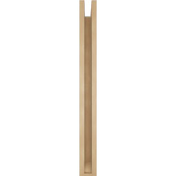 Ekena Millwork - BKTUR0352X30X36LEC06RCPR - Timberthane Faux Wood Legacy Style Bracket w/ Offset Brace, Slat Ends, 3 1/2"W x 30"D x 36"H, Primed Tan