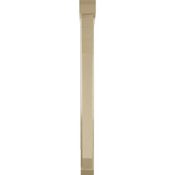 Ekena Millwork - BKTUR0352X30X42LEC06RCPR - Timberthane Faux Wood Legacy Style Bracket w/ Offset Brace, Slat Ends, 3 1/2"W x 30"D x 42"H, Primed Tan