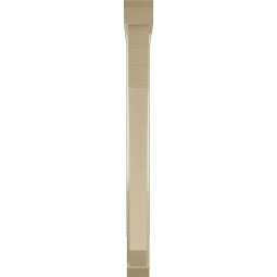 Ekena Millwork - BKTUR0352X32X38LEC06RCPR - Timberthane Faux Wood Legacy Style Bracket w/ Offset Brace, Slat Ends, 3 1/2"W x 32"D x 38"H, Primed Tan