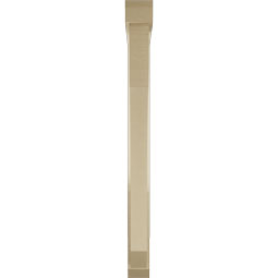Ekena Millwork - BKTUR0352X32X40LEC06RCPR - Timberthane Faux Wood Legacy Style Bracket w/ Offset Brace, Slat Ends, 3 1/2"W x 32"D x 40"H, Primed Tan