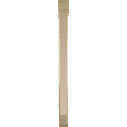 Ekena Millwork - BKTUR0352X32X44LEC06RCPR - Timberthane Faux Wood Legacy Style Bracket w/ Offset Brace, Slat Ends, 3 1/2"W x 32"D x 44"H, Primed Tan