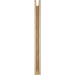 Ekena Millwork - BKTUR0352X32X44LEC06RCPR - Timberthane Faux Wood Legacy Style Bracket w/ Offset Brace, Slat Ends, 3 1/2"W x 32"D x 44"H, Primed Tan